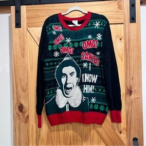 ELF Black and Green Crewneck Sweater
